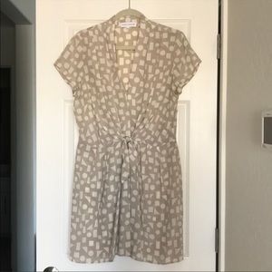 Amanda Uprichard Silk Geometric Dress